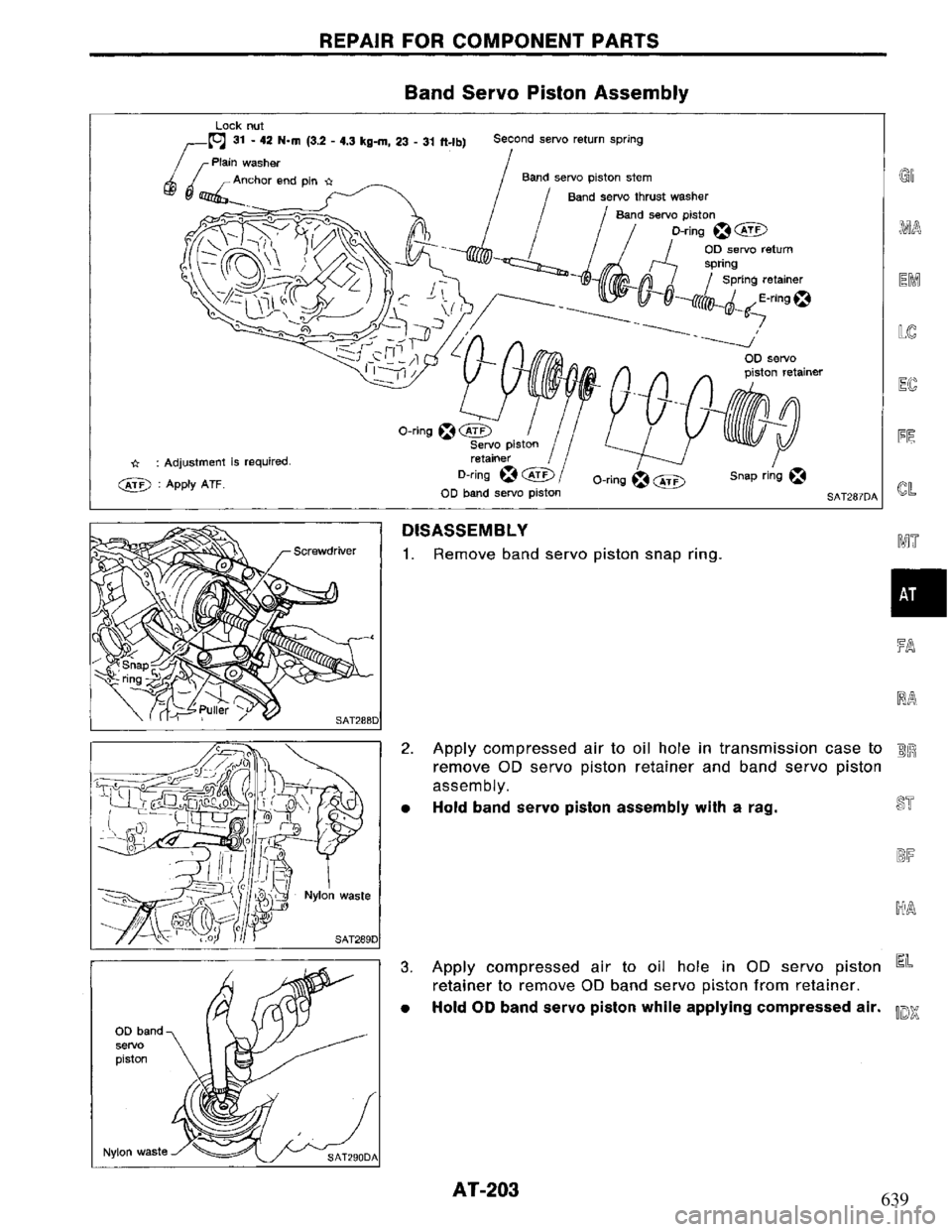 NISSAN PRIMERA 1995  Service Repair Manual 639 