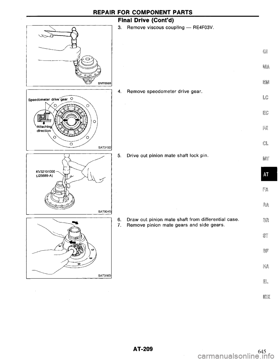 NISSAN PRIMERA 1995  Service Repair Manual 645 