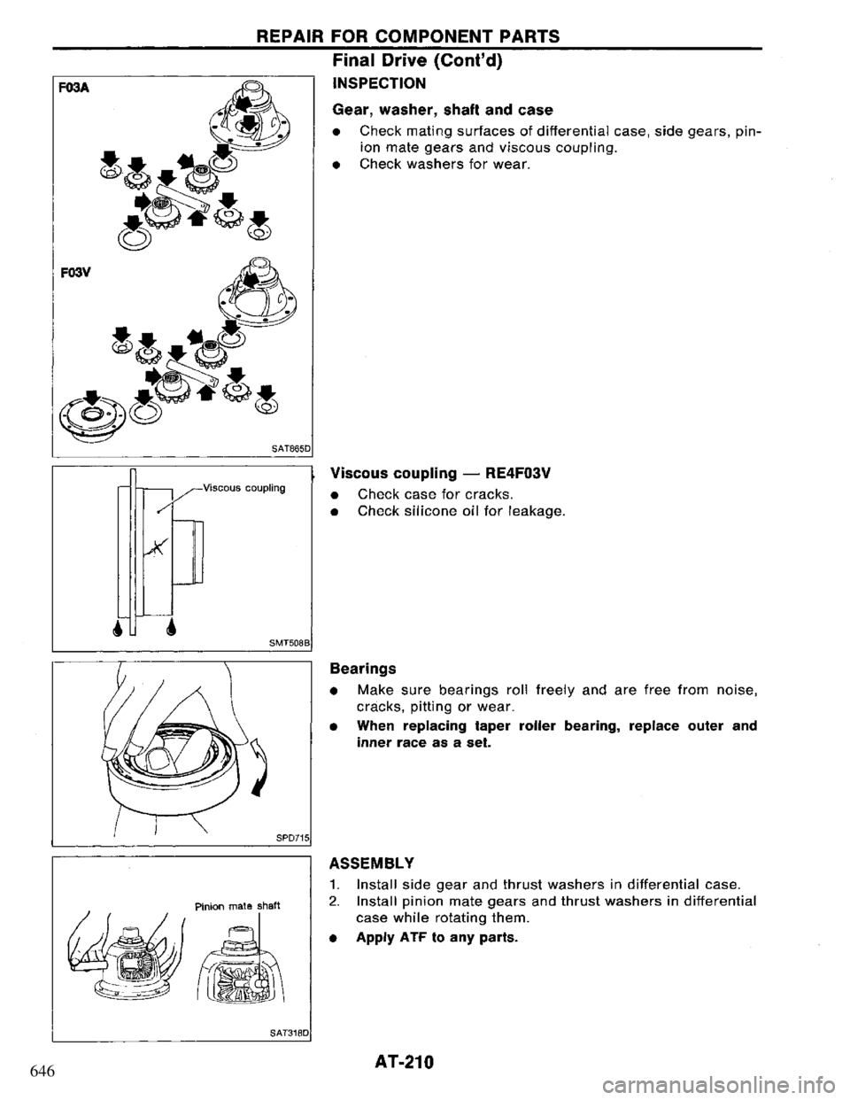 NISSAN PRIMERA 1995  Service Repair Manual 646 