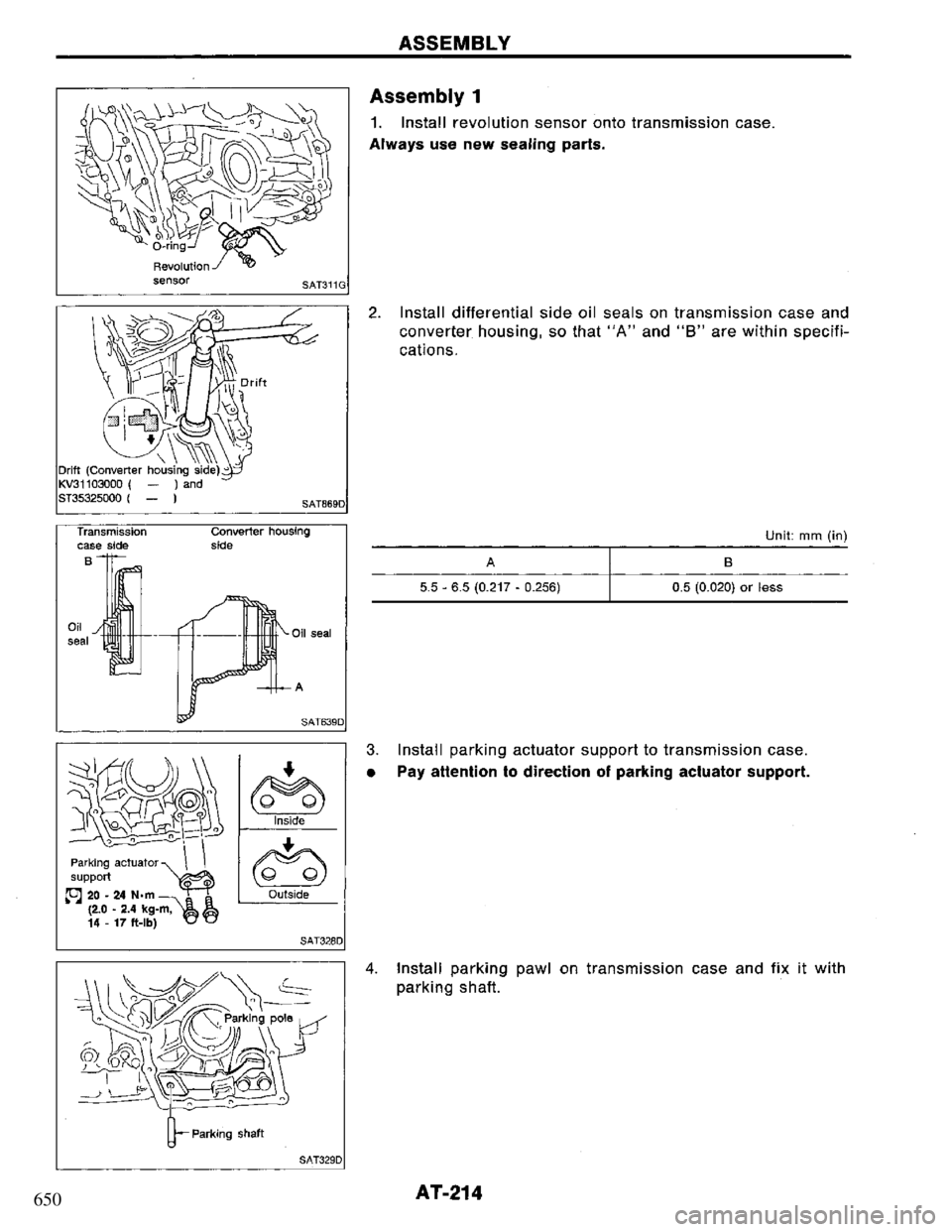 NISSAN PRIMERA 1995  Service Repair Manual 650 