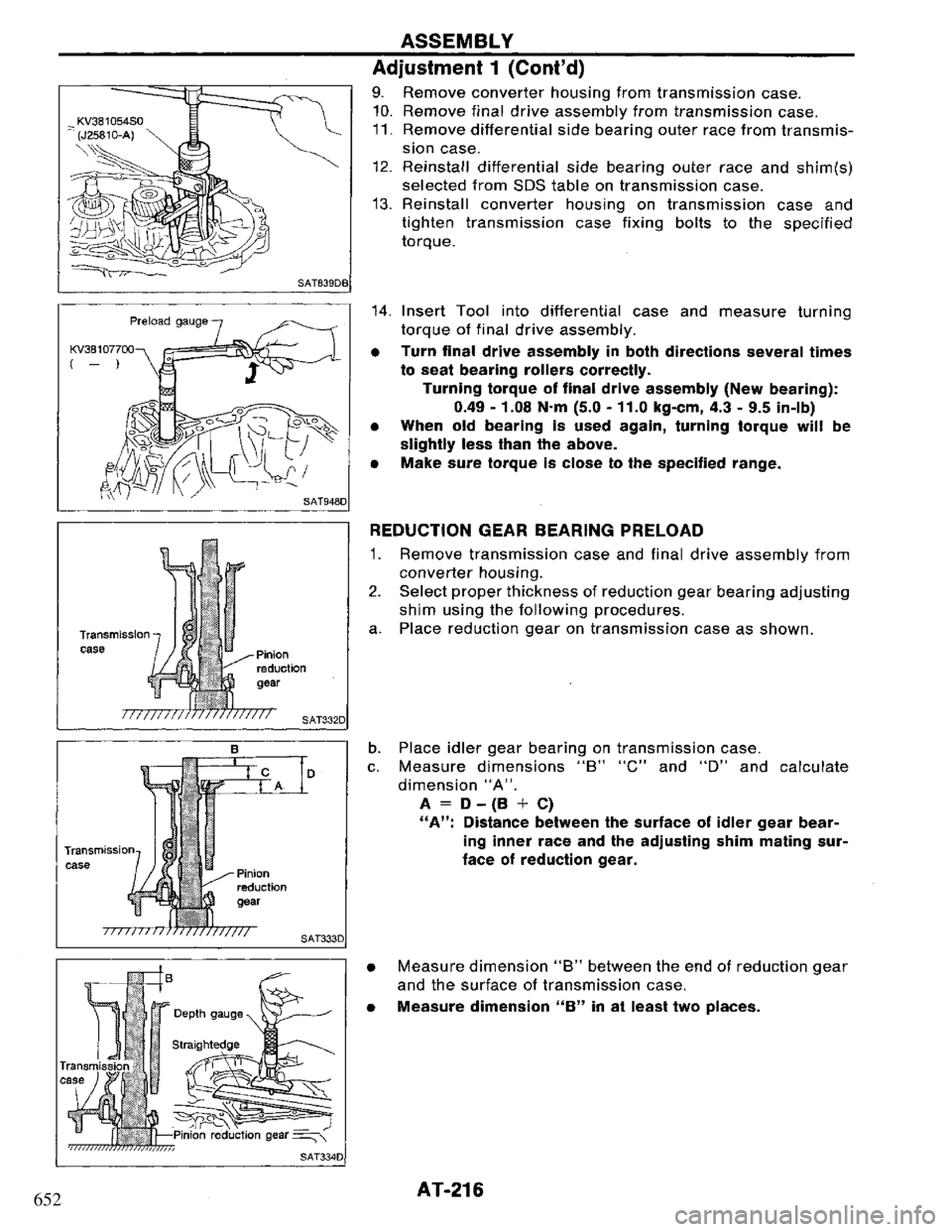 NISSAN PRIMERA 1995  Service Repair Manual 652 