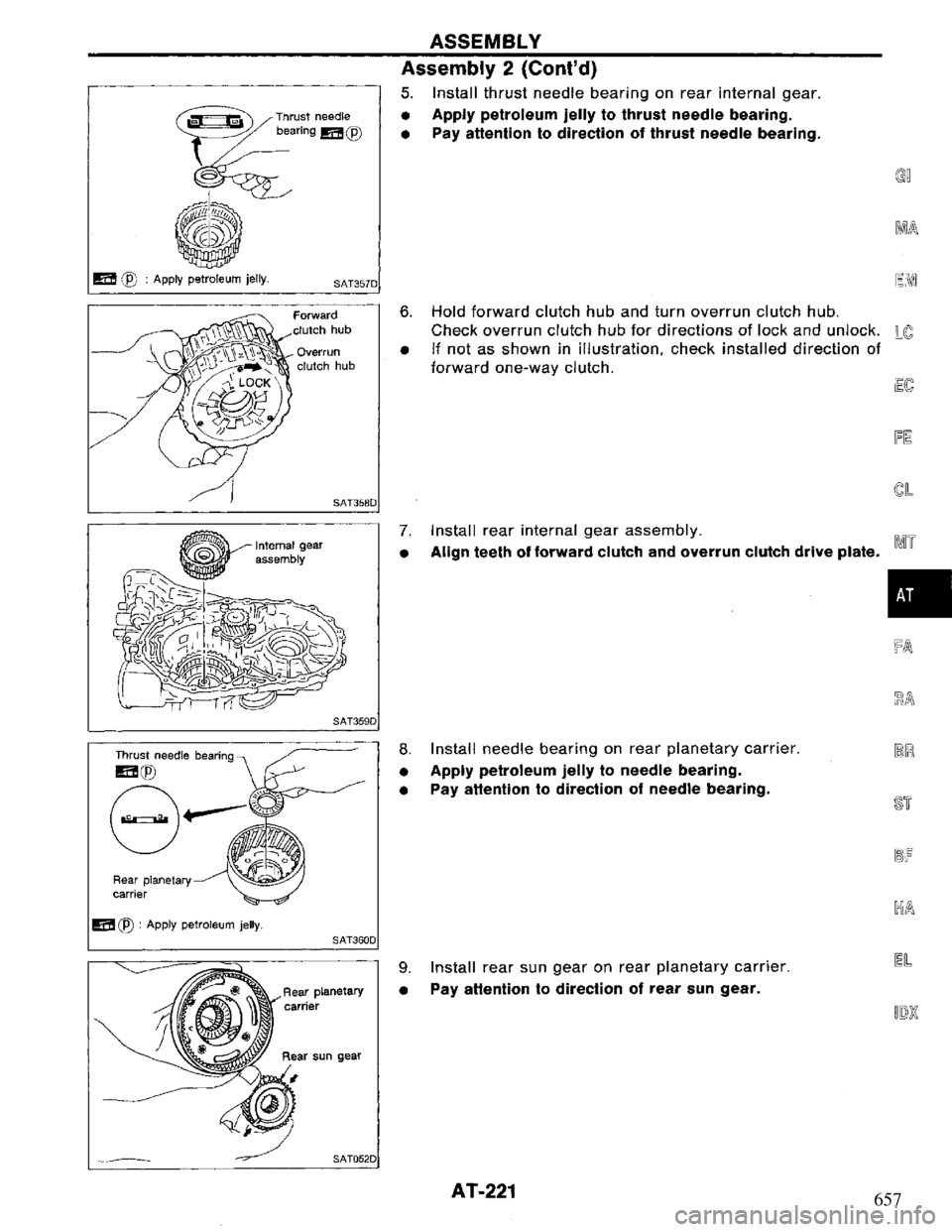 NISSAN PRIMERA 1995  Service Repair Manual 657 