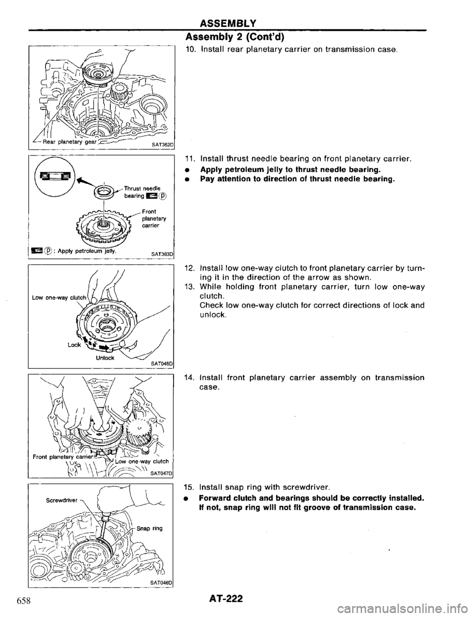 NISSAN PRIMERA 1995  Service Repair Manual 658 