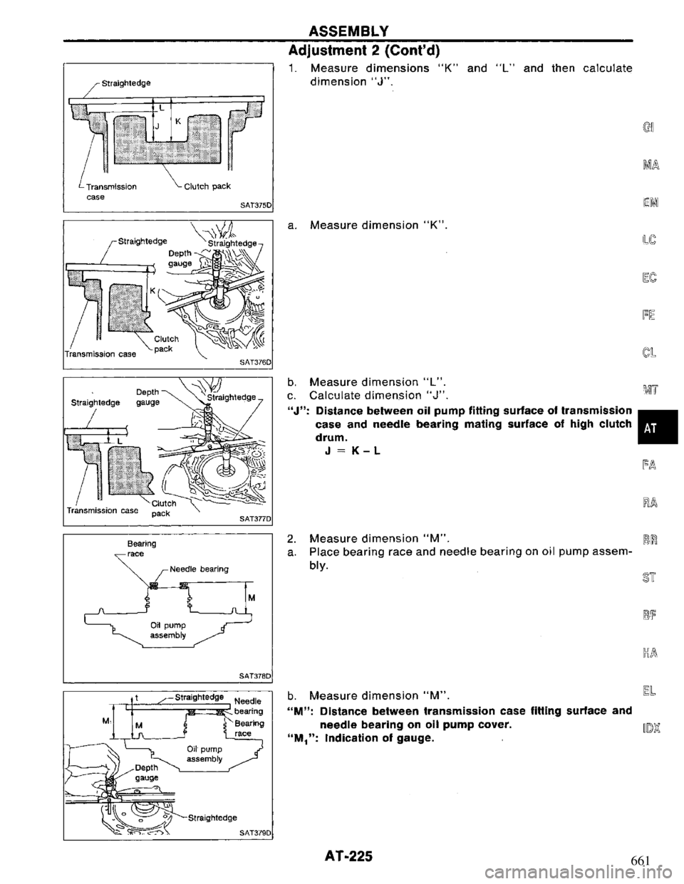 NISSAN PRIMERA 1995  Service Repair Manual 661 