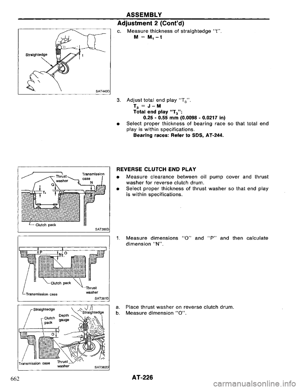 NISSAN PRIMERA 1995  Service Repair Manual 662 