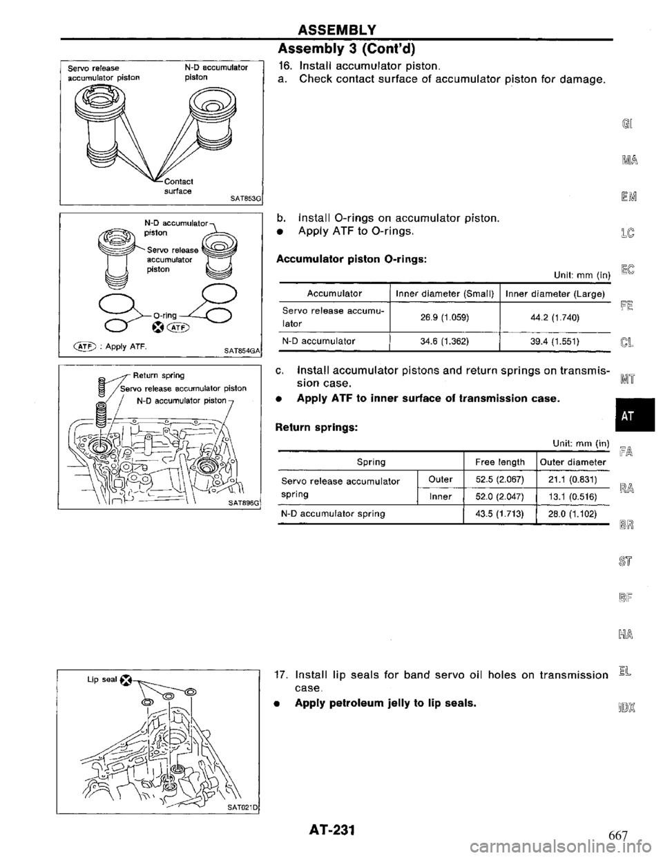 NISSAN PRIMERA 1995  Service Repair Manual 667 