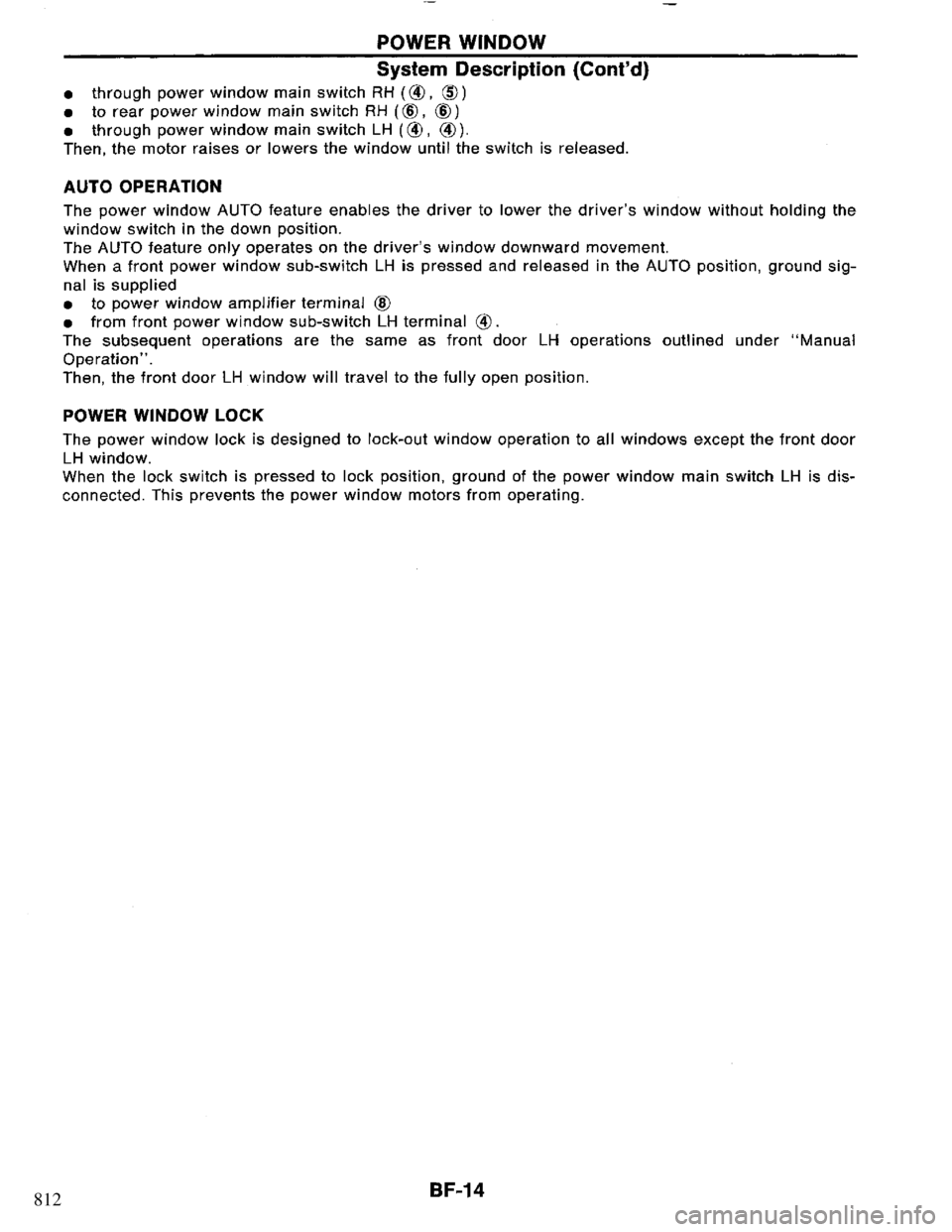 NISSAN PRIMERA 1995  Service Repair Manual 812 