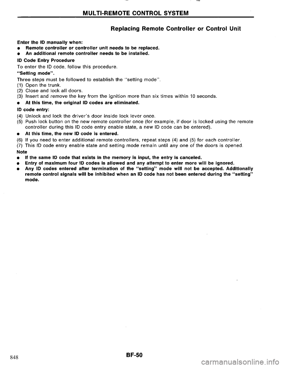 NISSAN PRIMERA 1995  Service Repair Manual 848 