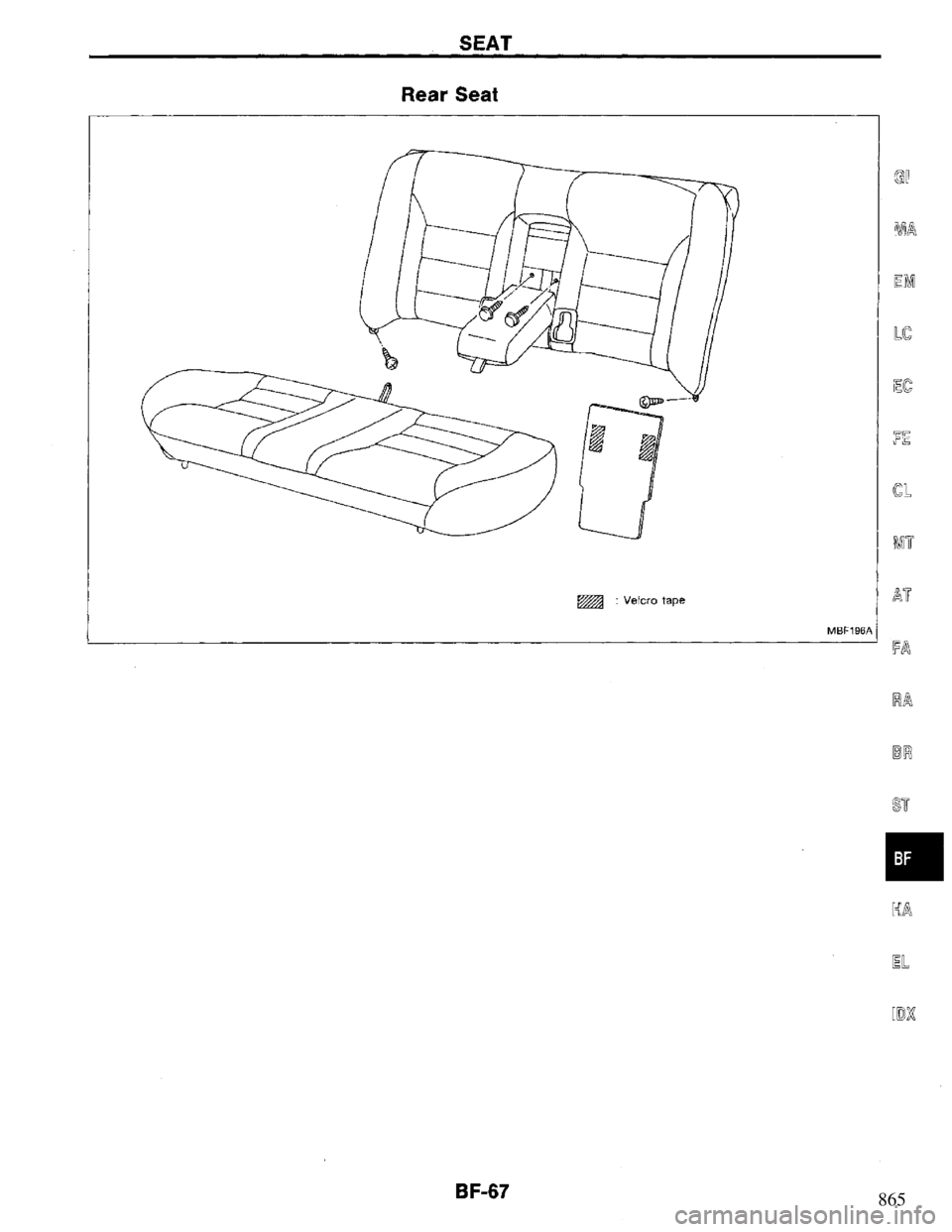 NISSAN PRIMERA 1995  Service Repair Manual 865 