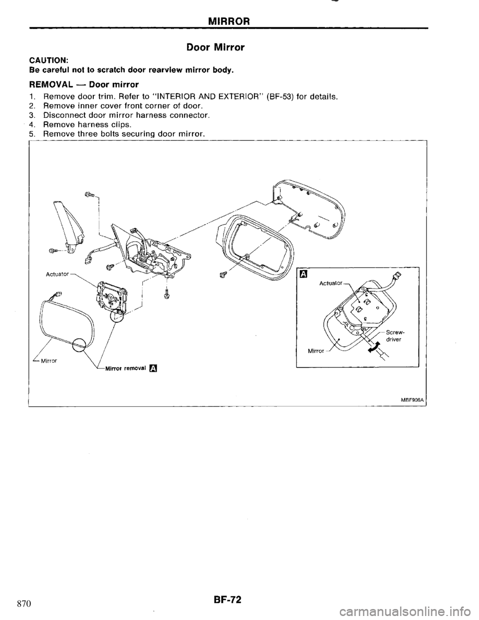 NISSAN PRIMERA 1995  Service Repair Manual 870 
