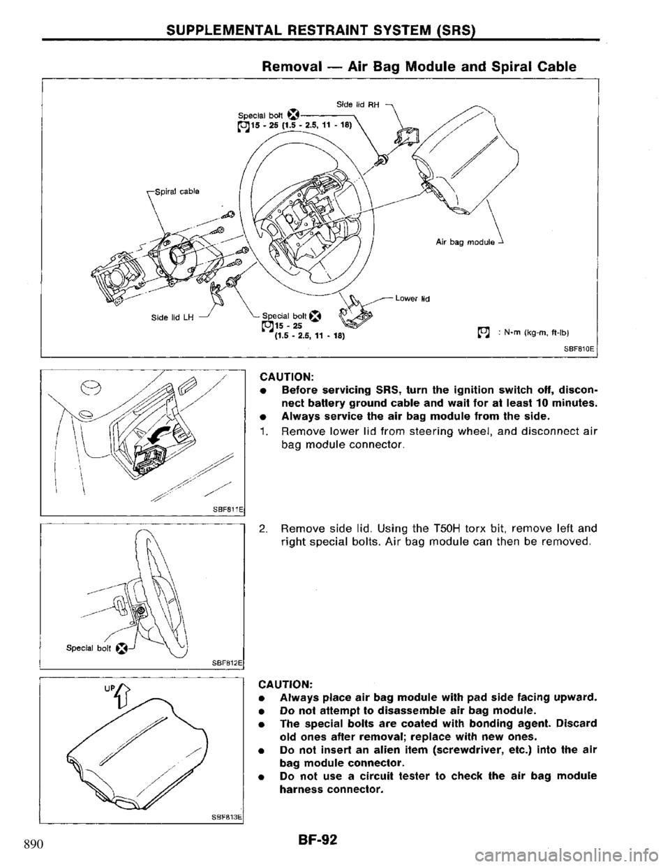 NISSAN PRIMERA 1995  Service Repair Manual 890 
