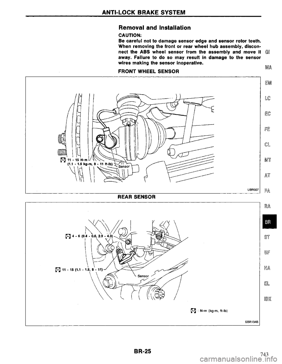 NISSAN PRIMERA 1995  Service Repair Manual 743 