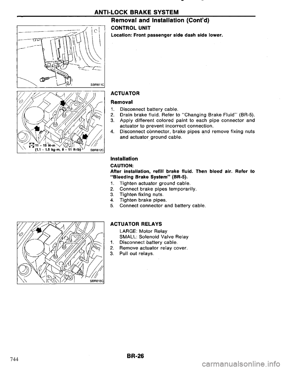 NISSAN PRIMERA 1995  Service Repair Manual 744 