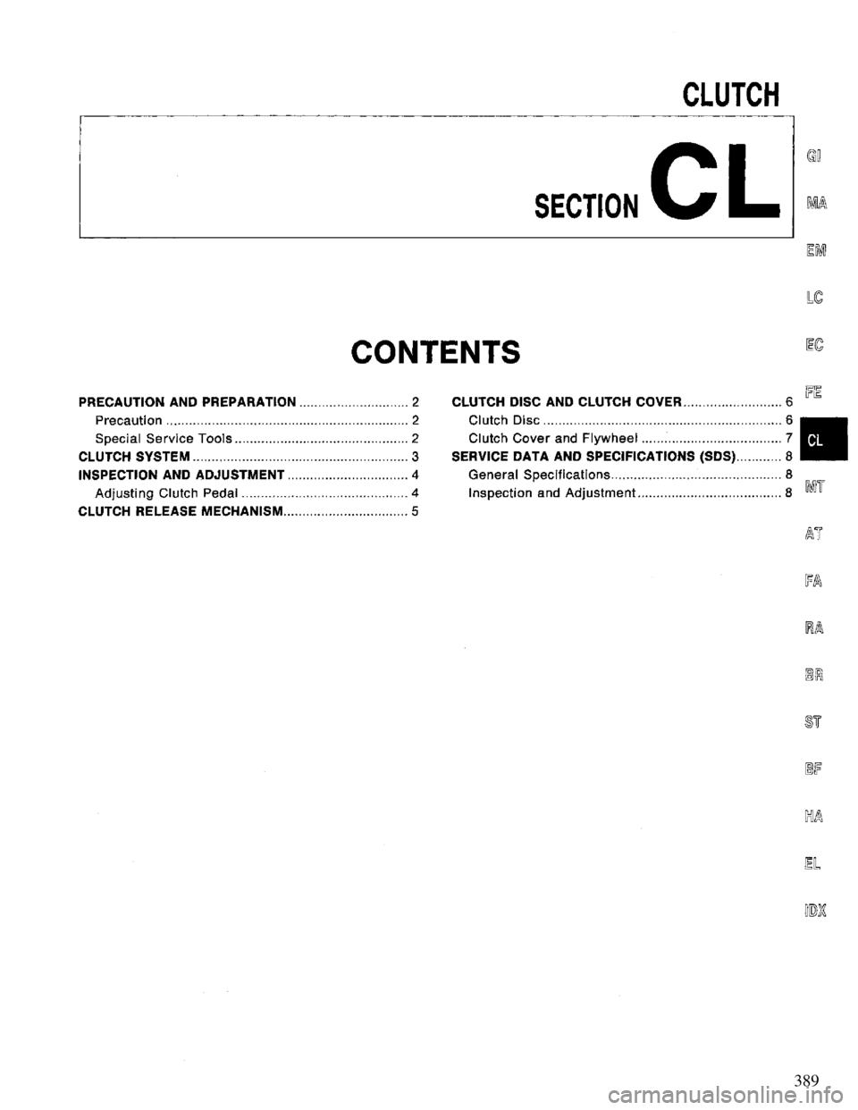 NISSAN PRIMERA 1995  Service Repair Manual 389 
