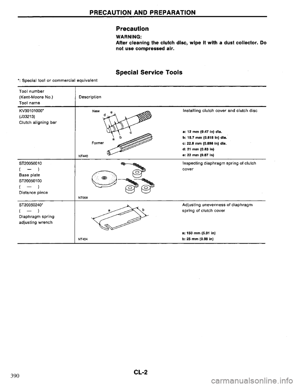 NISSAN PRIMERA 1995  Service Repair Manual 390 