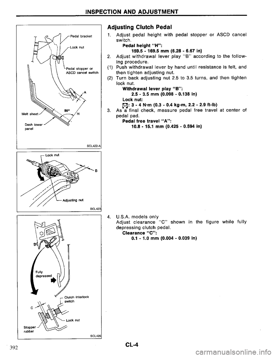 NISSAN PRIMERA 1995  Service Repair Manual 392 