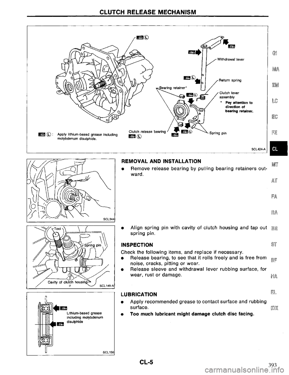 NISSAN PRIMERA 1995  Service Repair Manual 393 