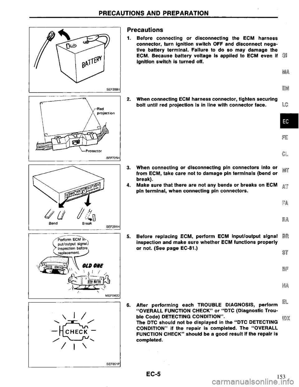 NISSAN PRIMERA 1995  Service Repair Manual 153 