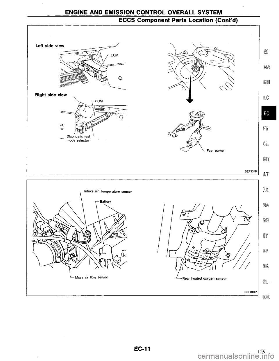 NISSAN PRIMERA 1995  Service Repair Manual 159 