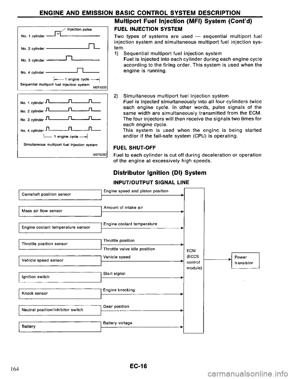 NISSAN PRIMERA 1995  Service Repair Manual 164 