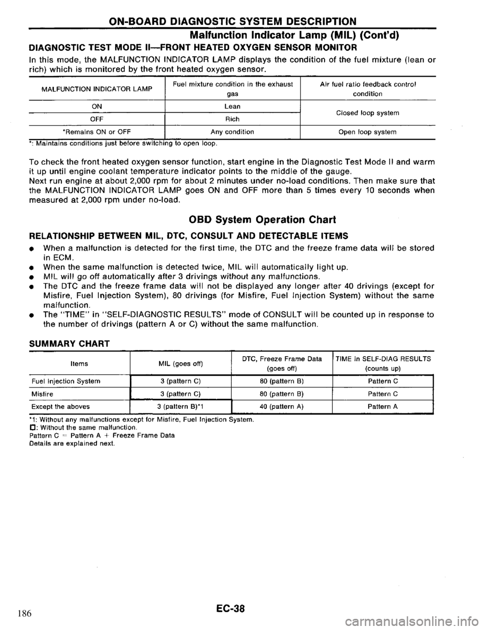 NISSAN PRIMERA 1995  Service Repair Manual 186 
