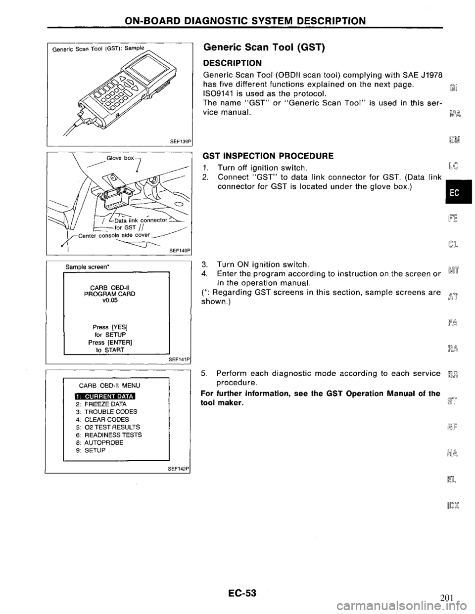 NISSAN PRIMERA 1995  Service Repair Manual 201 
