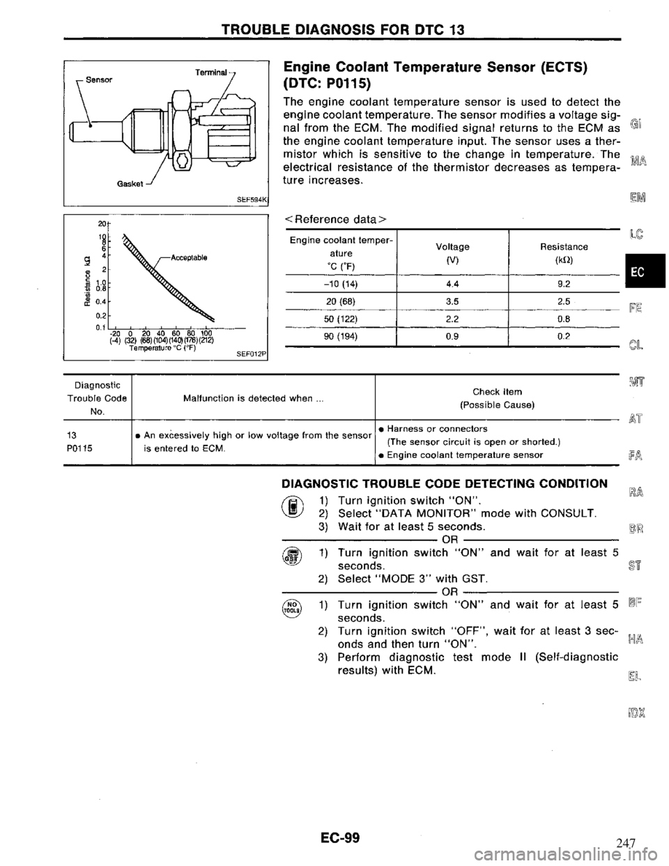 NISSAN PRIMERA 1995  Service Repair Manual 247 