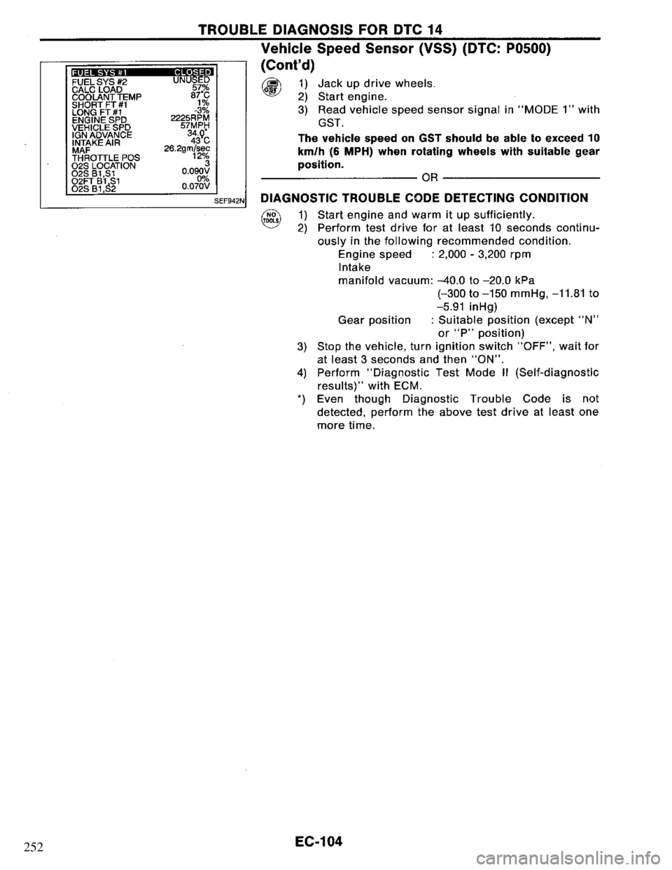 NISSAN PRIMERA 1995  Service Repair Manual 252 