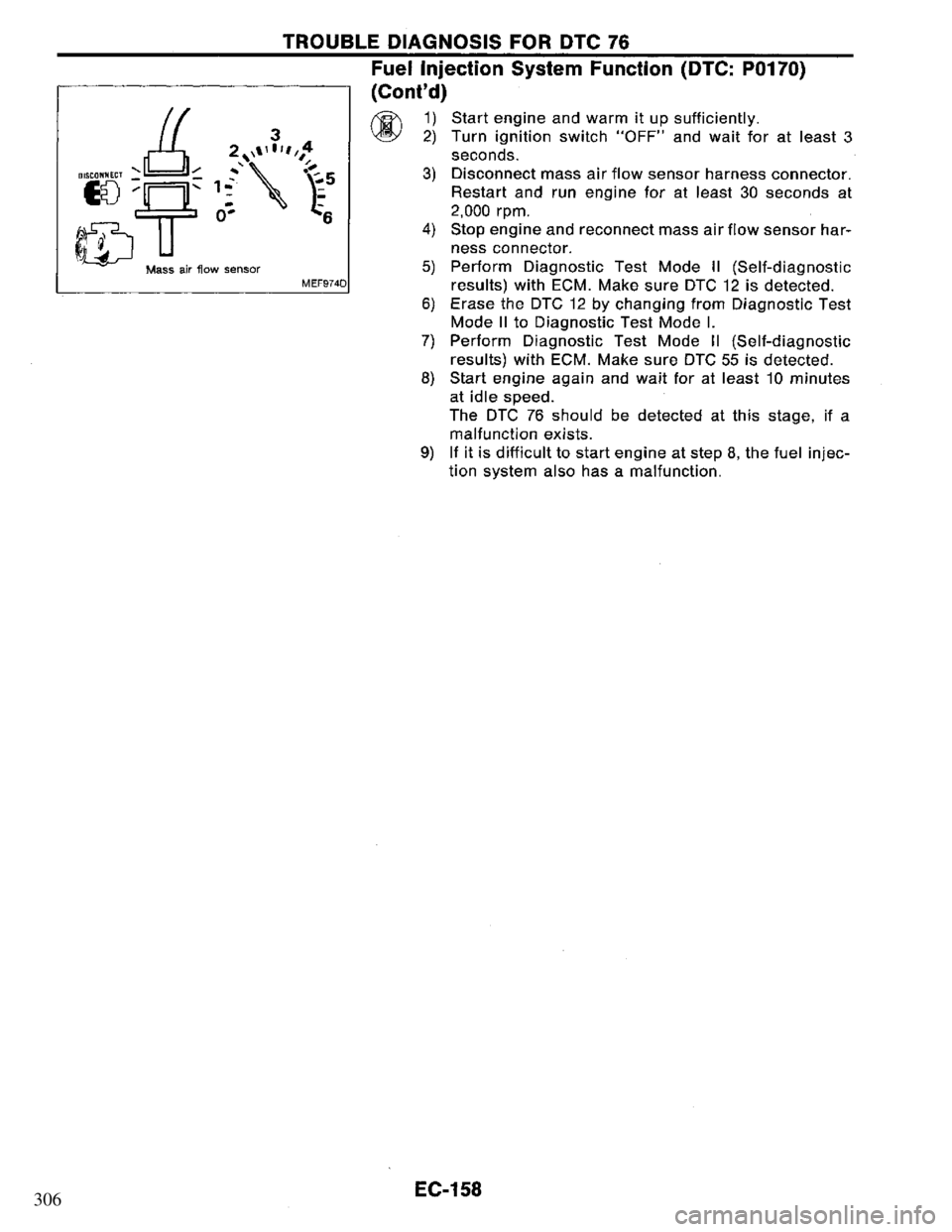 NISSAN PRIMERA 1995  Service Repair Manual 306 