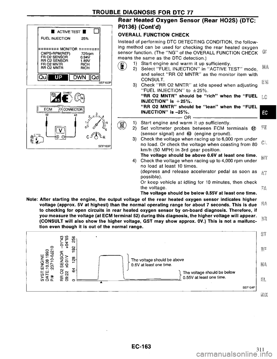 NISSAN PRIMERA 1995  Service Repair Manual 311 