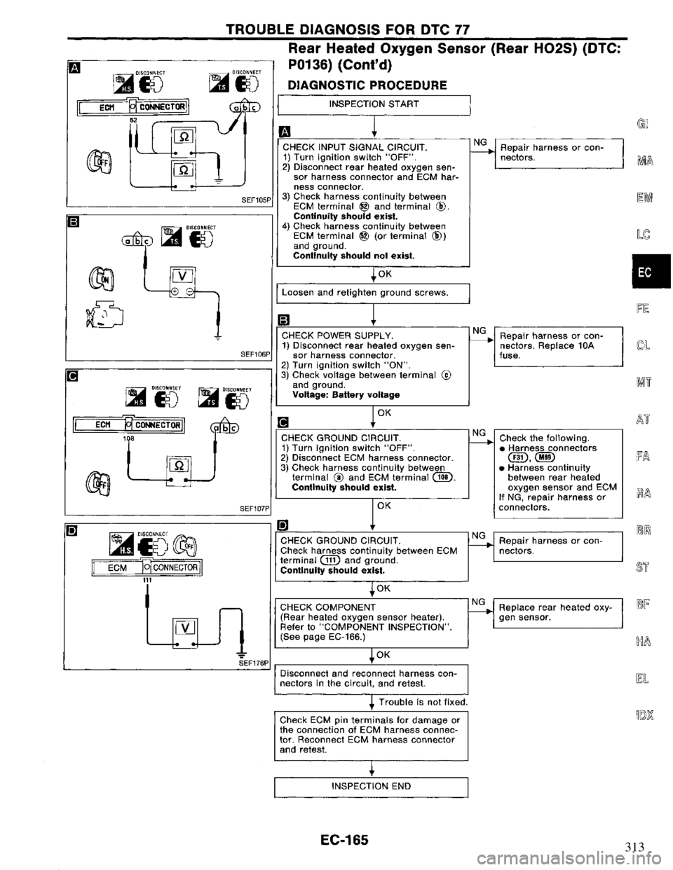 NISSAN PRIMERA 1995  Service Repair Manual 313 