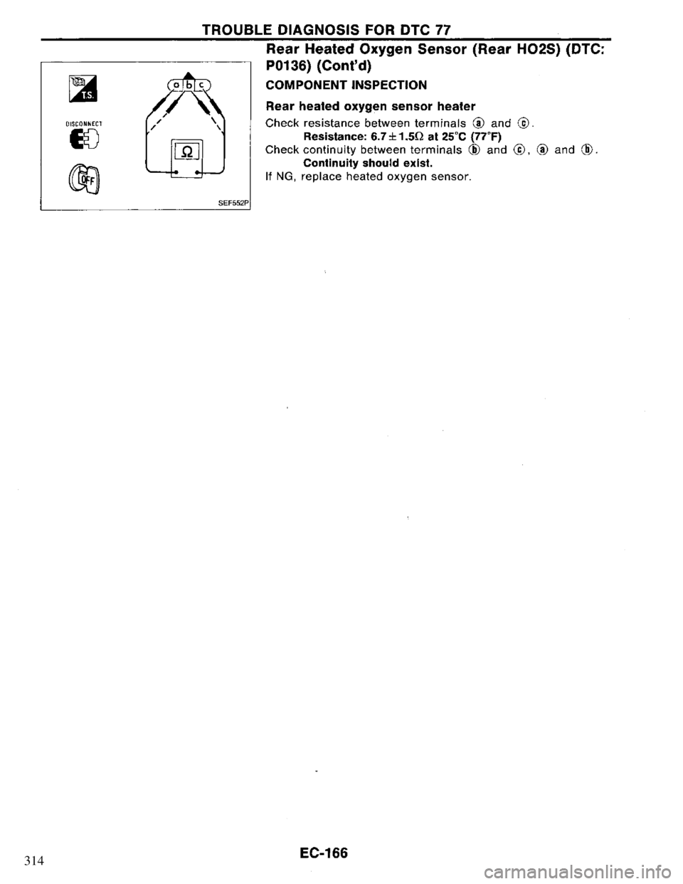 NISSAN PRIMERA 1995  Service Repair Manual 314 