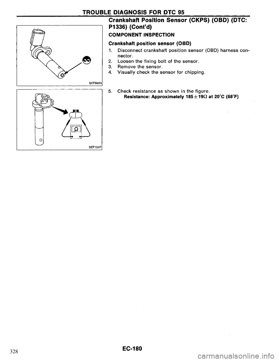 NISSAN PRIMERA 1995  Service Repair Manual 328 