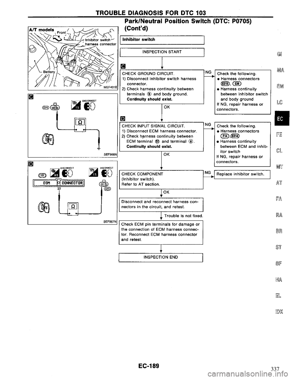 NISSAN PRIMERA 1995  Service Repair Manual 337 
