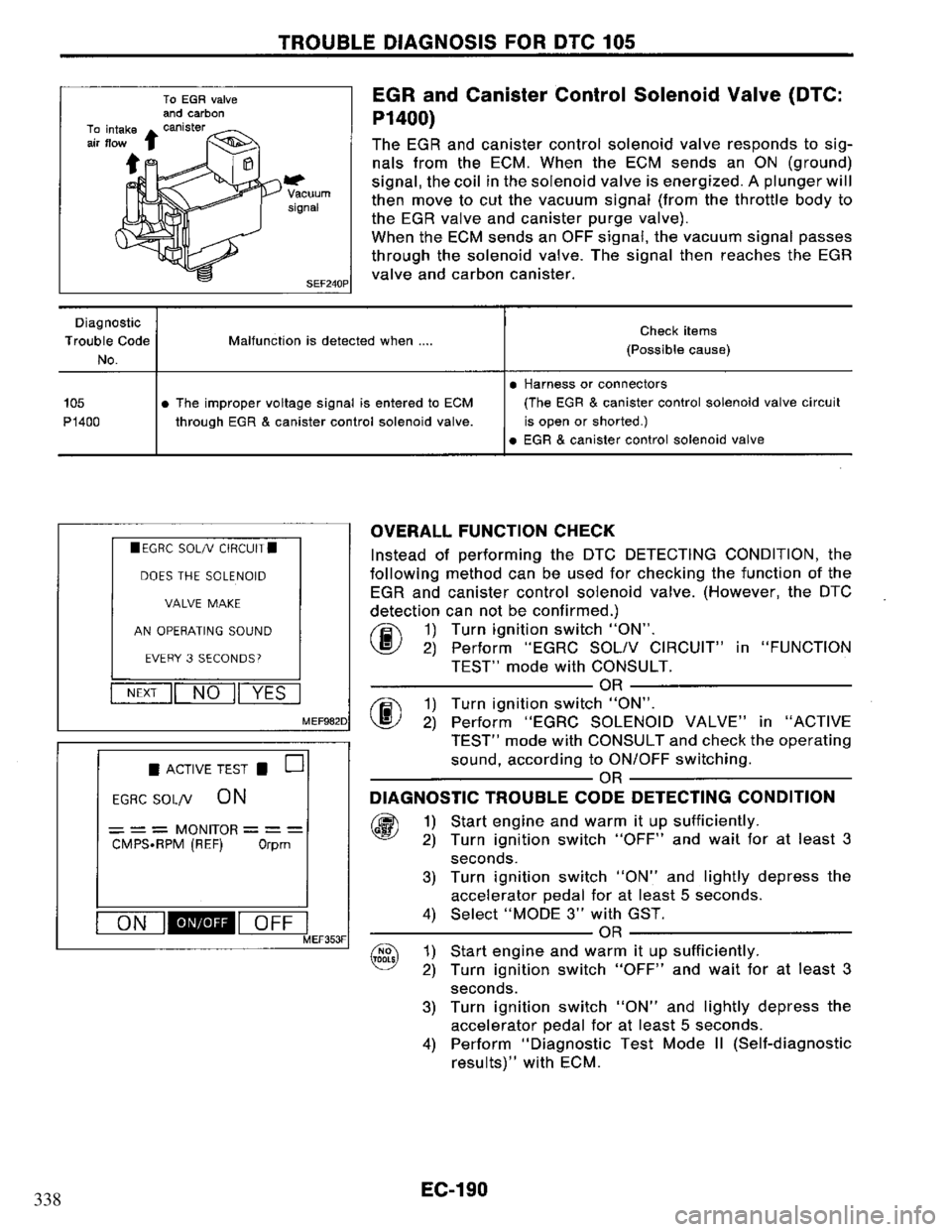 NISSAN PRIMERA 1995  Service Repair Manual 338 