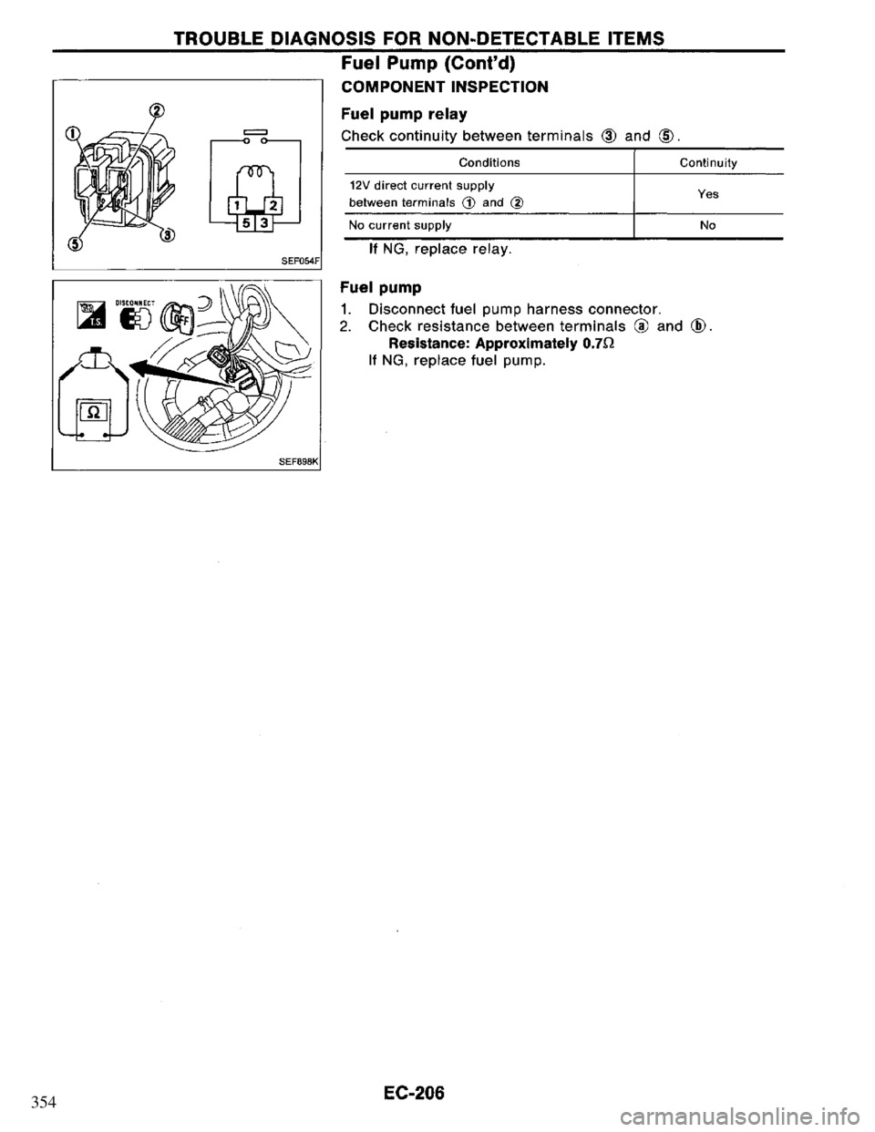 NISSAN PRIMERA 1995  Service Repair Manual 354 