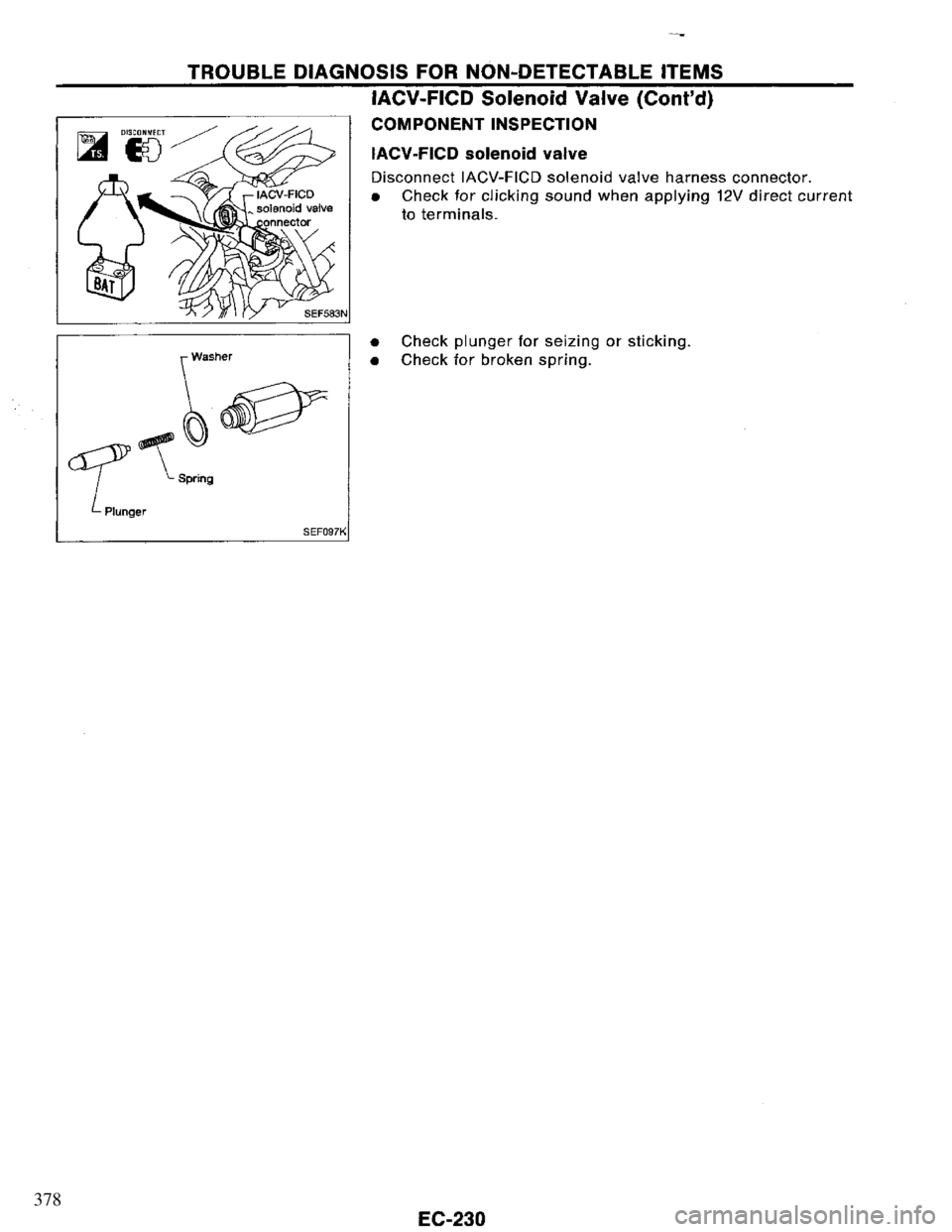 NISSAN PRIMERA 1995  Service Repair Manual 378 