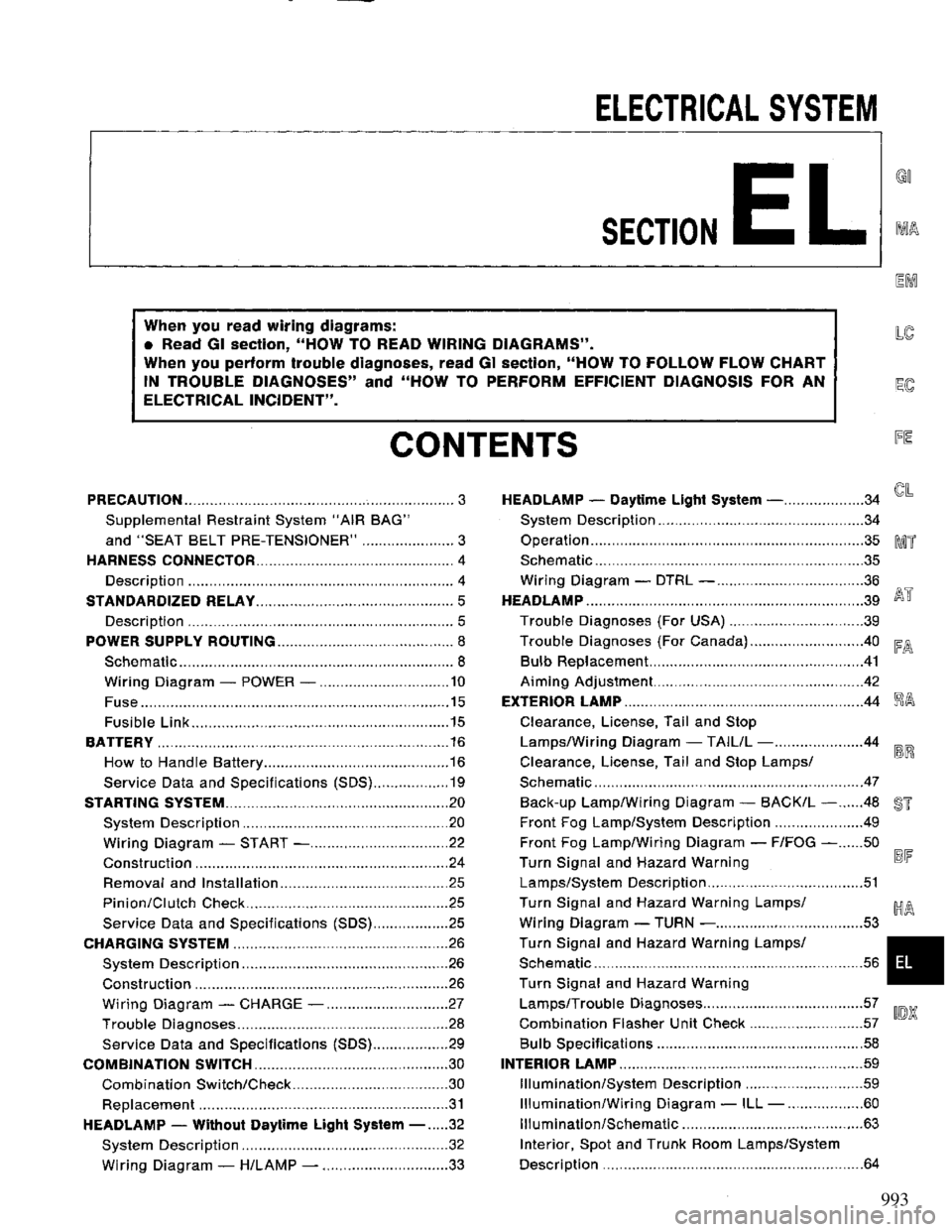 NISSAN PRIMERA 1995  Service Repair Manual 993 