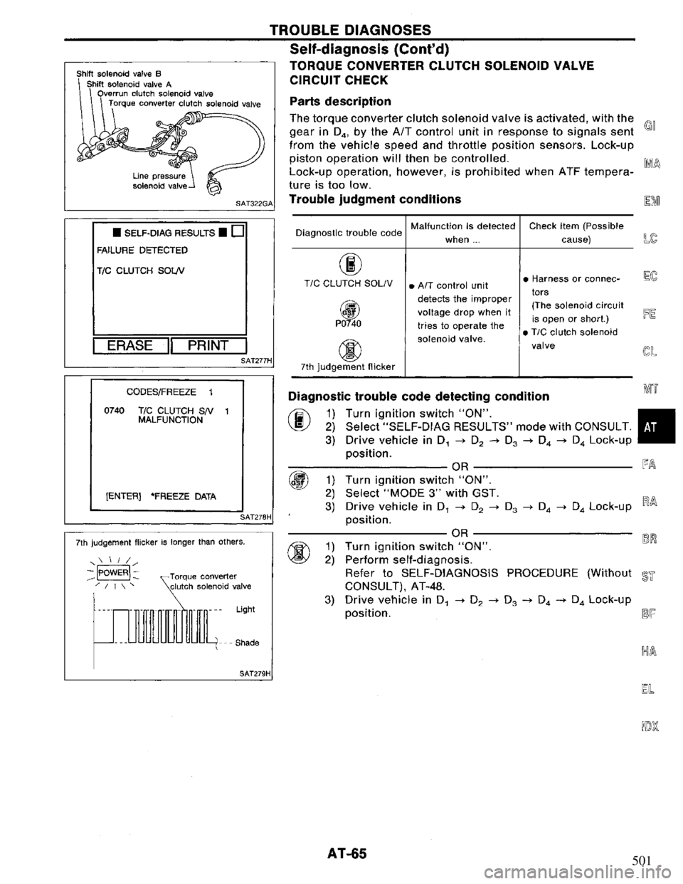 NISSAN PRIMERA 1995  Service Repair Manual 501 