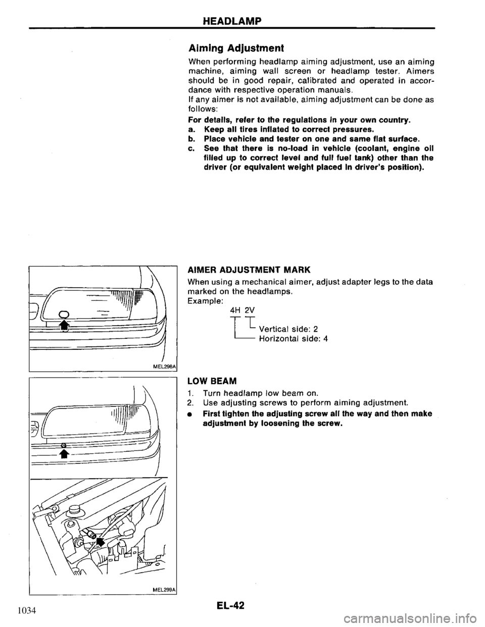 NISSAN PRIMERA 1995  Service Repair Manual 1034 