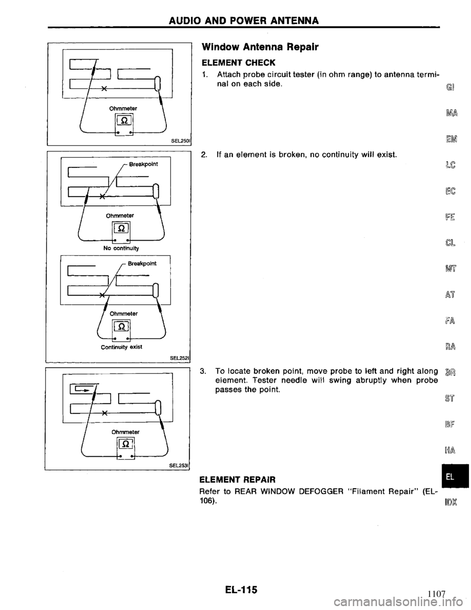 NISSAN PRIMERA 1995  Service Repair Manual 1107 