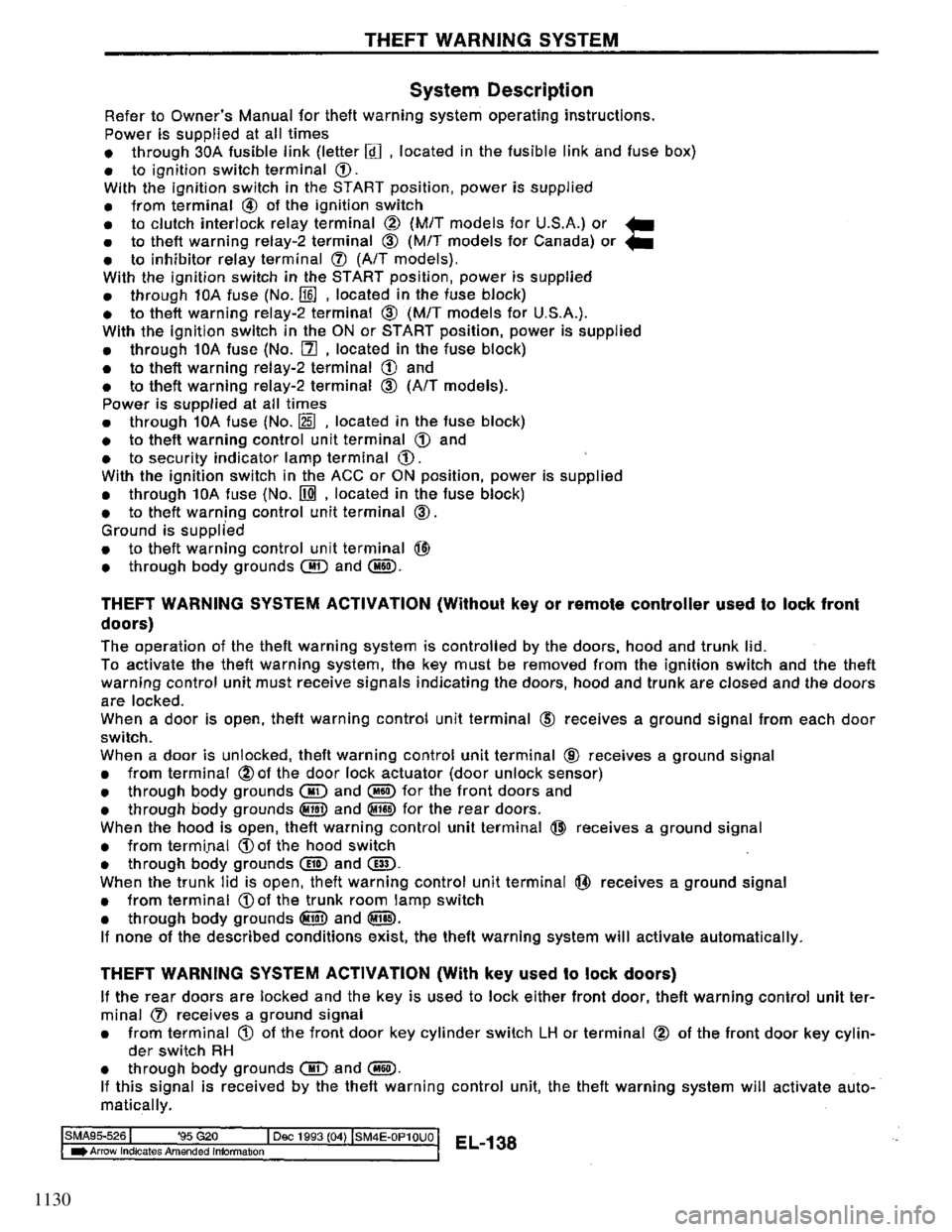 NISSAN PRIMERA 1995  Service Repair Manual 1130 