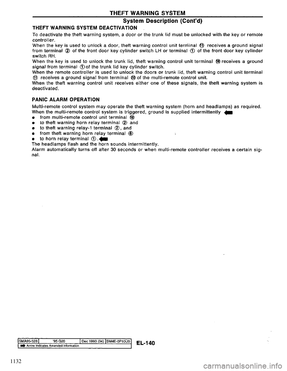 NISSAN PRIMERA 1995  Service Repair Manual 1132 