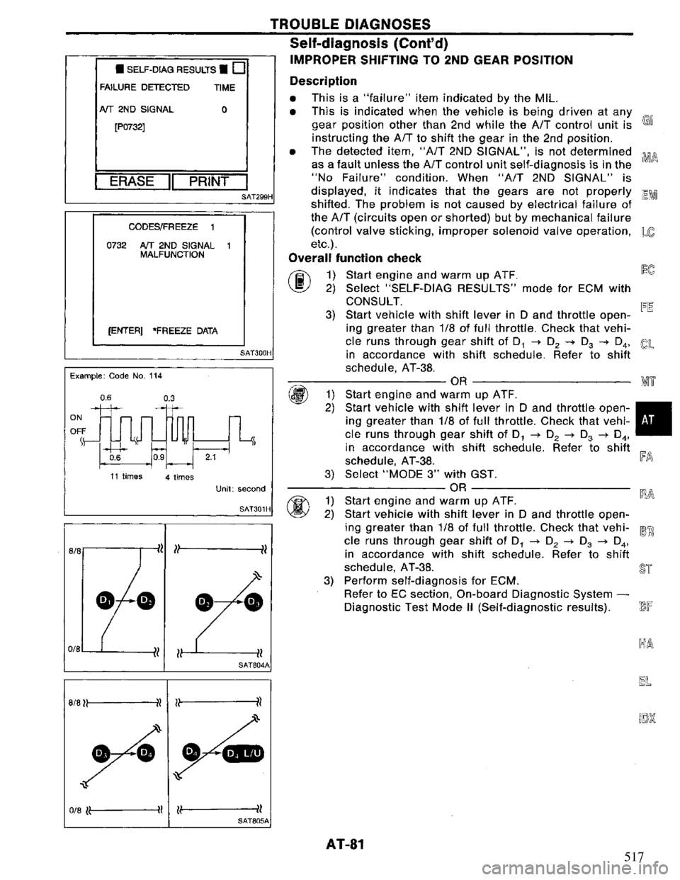 NISSAN PRIMERA 1995  Service Repair Manual 517 