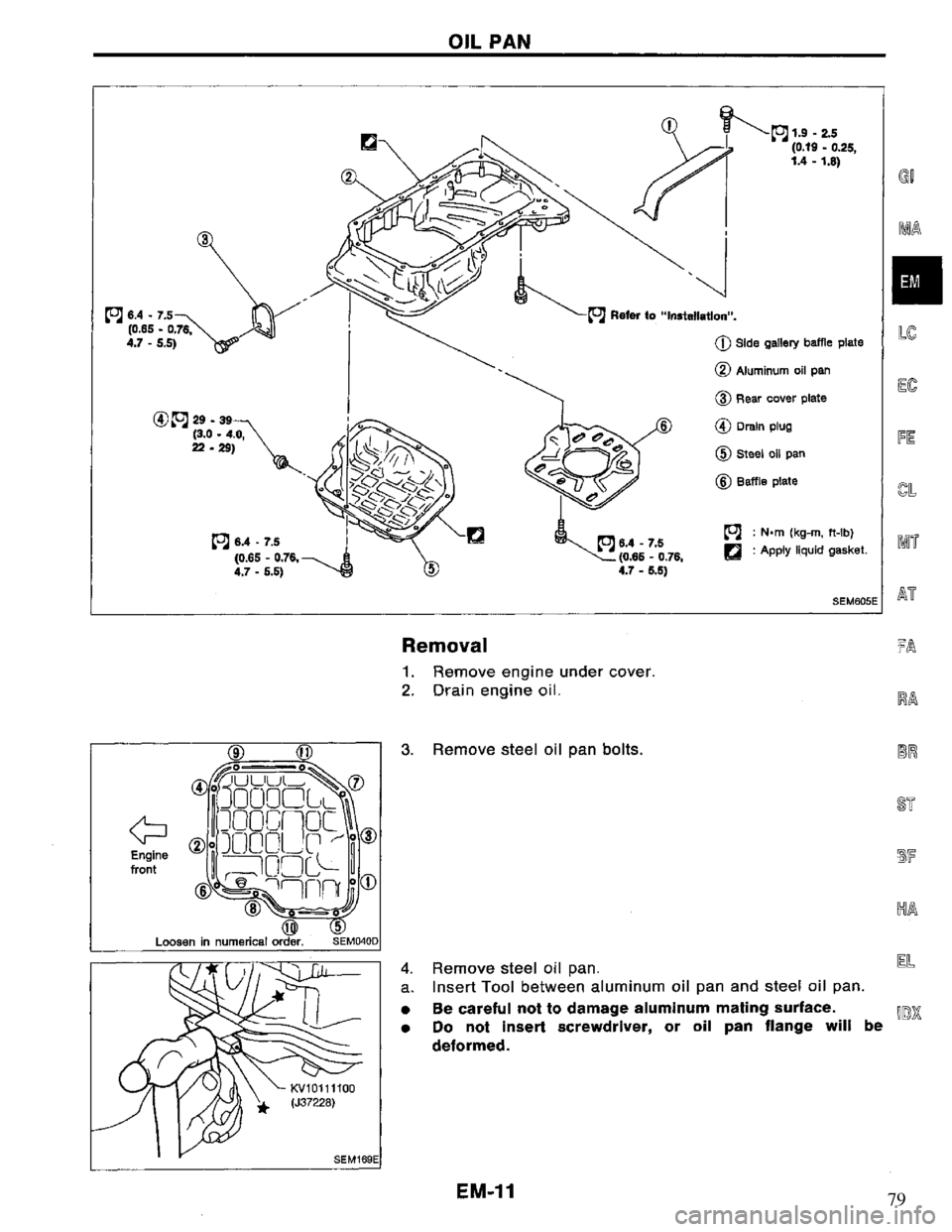 NISSAN PRIMERA 1995  Service Repair Manual 79 