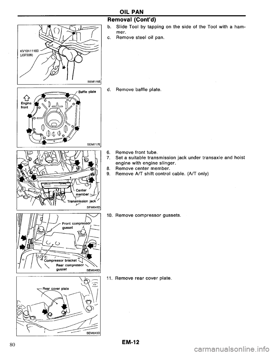 NISSAN PRIMERA 1995  Service Repair Manual 80 