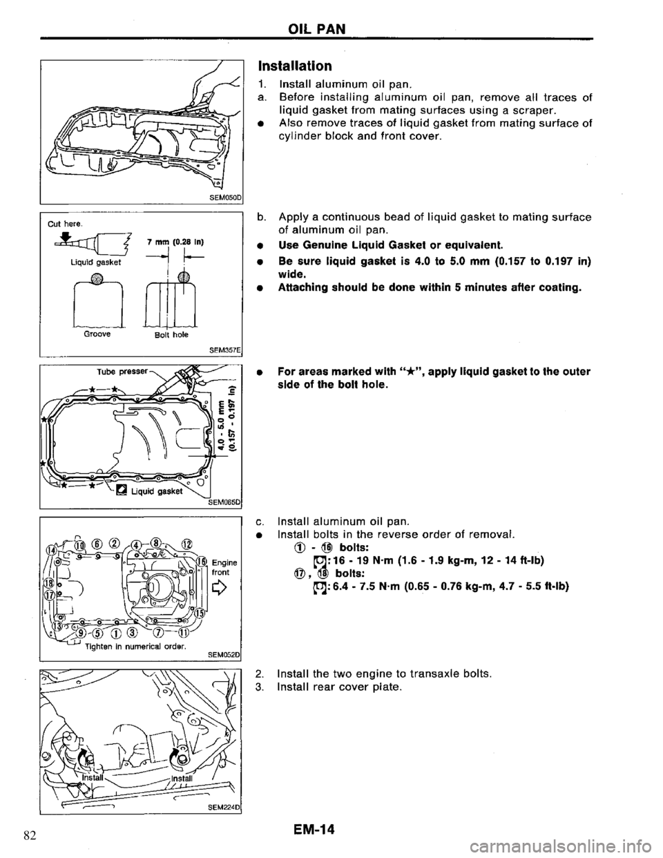 NISSAN PRIMERA 1995  Service Repair Manual 82 