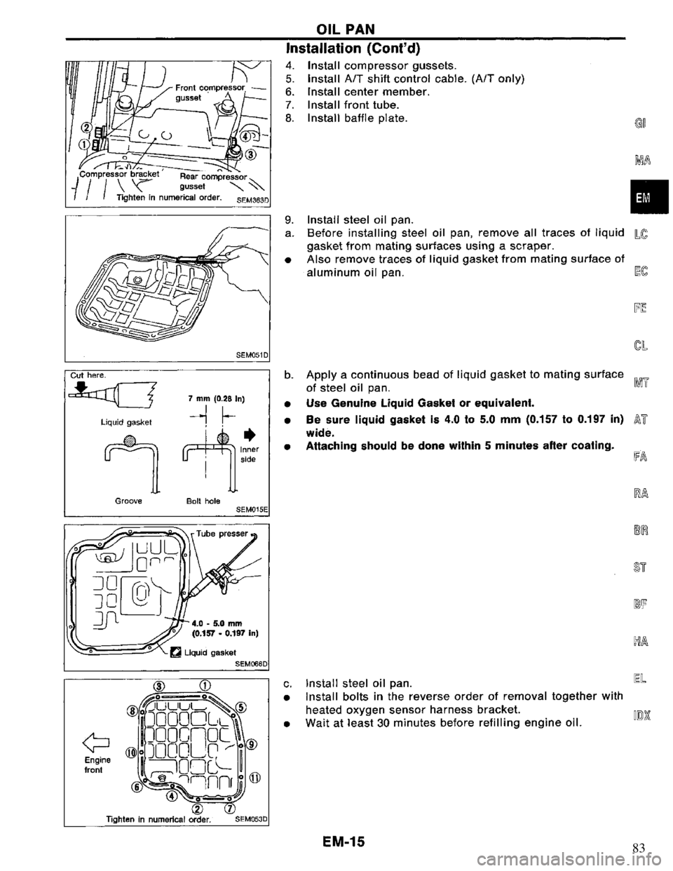 NISSAN PRIMERA 1995  Service Repair Manual 83 