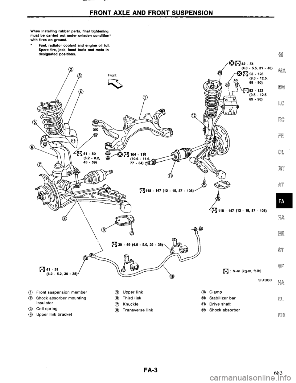 NISSAN PRIMERA 1995  Service Repair Manual 683 