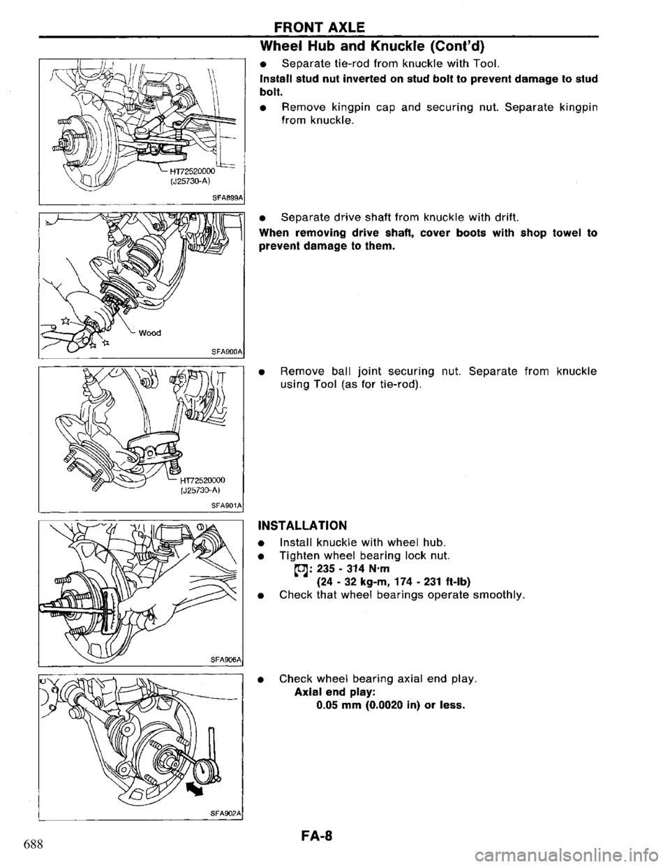 NISSAN PRIMERA 1995  Service Repair Manual 688 